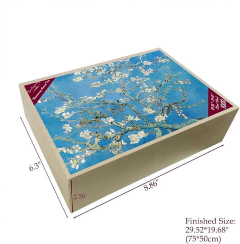 Bristlegrass Wooden Jigsaw Puzzles for Adults 1000 Pieces Van Gogh Famous Paintings - Almond Blossoms Gifts Art Collectibles Decorative Painting Puzzles (1000 pcs) in Kuwait