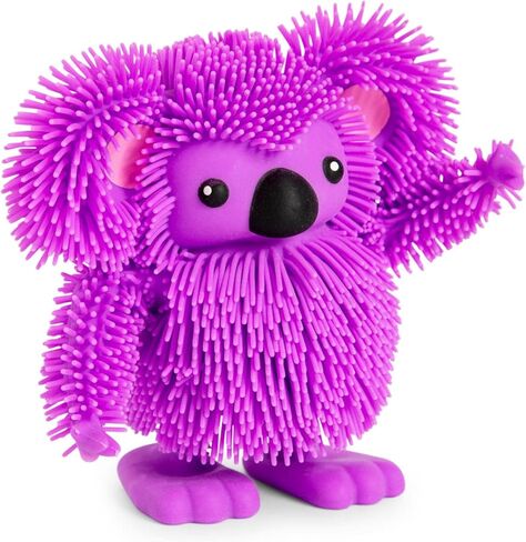 Eolo Jiggly Pets Kids’ Koala الدب الصغير المطاطي الذي يمشي، حركة الجسم بالكامل، الرقص، الاهتزاز، الموسيقى السريعة، المؤثرات الصوتية، شعر رائع قابل للتمدد، أرجواني ساطع، للأعمار من 4 سنوات فما فوق in Kuwait