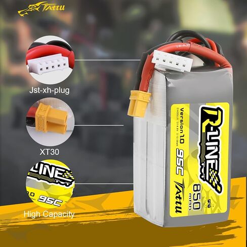 TATTU R-Line 850mAh 14.8V 95C 4S LiPo Battery Pack with XT30 Plug(2 Pcs) in Saudi Arabia
