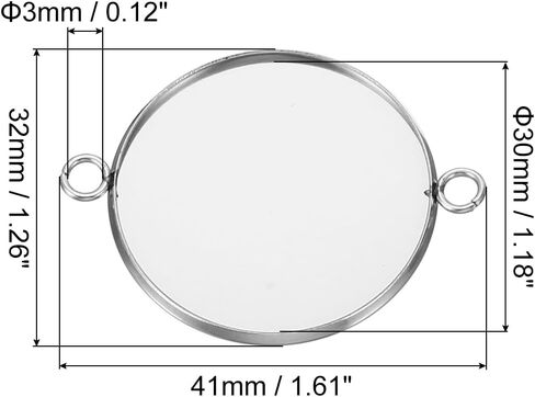 PATIKIL Pendant Trays, 316 Stainless Steel Bezel Base in Kuwait