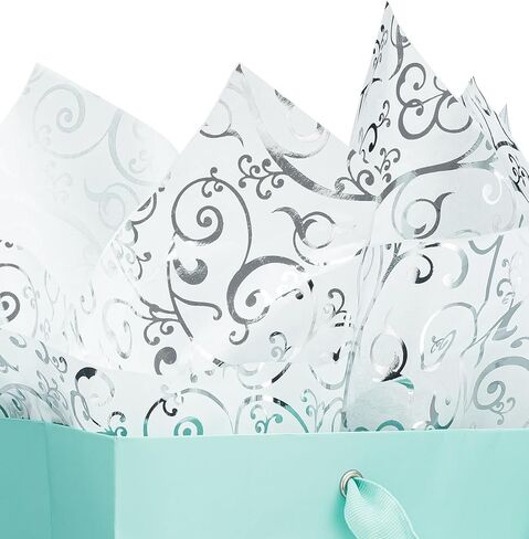 مناديل ورقية معدنية لعيد الميلاد من K-Kraft - 102 ورقة - ورقة مقاس 20 × 20 بوصة - 33 ورقة حمراء، 24 ورقة بيضاء، 45 ورقة مطبوعة - ورق تغليف الهدايا - مصنوعات يدوية من K-Kraft in Kuwait