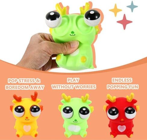 ألعاب Cucue Simple Fidget Pop - ألعاب يدوية حسية محمولة ومهدئة للمتعة وتخفيف التوتر - سلسلة مفاتيح ناعمة ومرنة من مواد السيليكون الملائمة للطعام - بوبرس متينة للأطفال والكبار in Kuwait