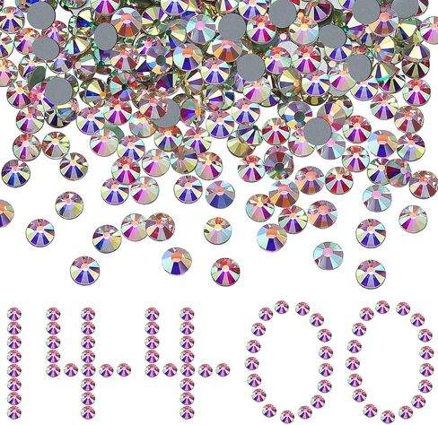 14400 Pcs Crystal Hotfix Rhinestone Large Quantity Glass Flatback Rhinestones Hot Fix Crystal Rhinestones Round Crystal Gems Glass Stones for Clothes Shoes DIY Crafts Supplies (SS10, Black) in Kuwait