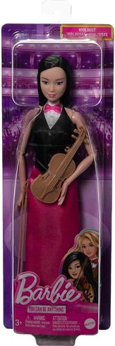 Barbie Careers Fashion Doll & Accessories, Pastry Chef Wearing Removable Baking Outfit with Hat & Cake Slice in Saudi Arabia