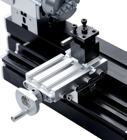 ZHRUI Electroplated all Metal Mini Miniature Didactical Metal Lathe 50mm Center 36W 20000RPM for Processing Aluminum,Wood, Plastic Materials (Heighten Style) in Kuwait