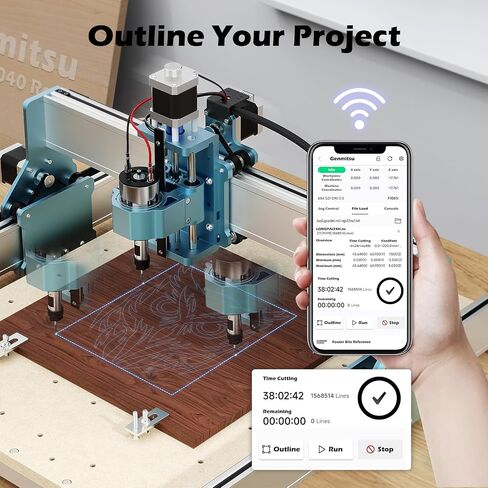 Genmitsu GGW-U232 Wireless Wi-Fi Module Kit, App G-Code Sending, Remote Control and Monitor CNC Milling Machine Offline Controller for PROVerXL 4030, PROVerXL 4030 V2, PROVerXL 6050 in Saudi Arabia
