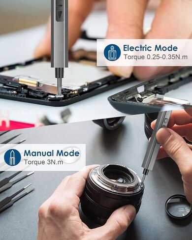 Vastar Mini Electric Screwdriver, 42 in 1 Cordless Precision Screwdriver Set with 34 Magnetic Precision Bits, Rechargeable Portable Repair Tool Kit with LED Lights for Phones Laptops Glasses Camera in Saudi Arabia