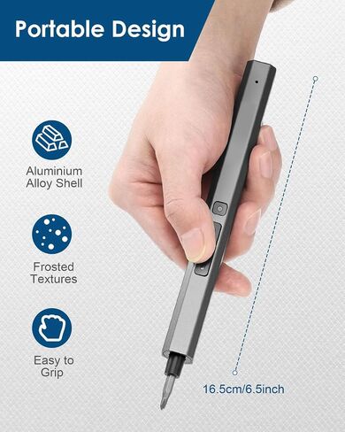 Vastar Mini Electric Screwdriver, 42 in 1 Cordless Precision Screwdriver Set with 34 Magnetic Precision Bits, Rechargeable Portable Repair Tool Kit with LED Lights for Phones Laptops Glasses Camera in Saudi Arabia