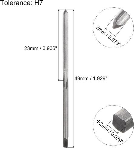 uxcell Hand Reamers, 2mm H7 Metric Reamer Drill Bit for Metal Wood Hole Reaming, Straight Flute High Speed Steel (HSS) Tool in Kuwait
