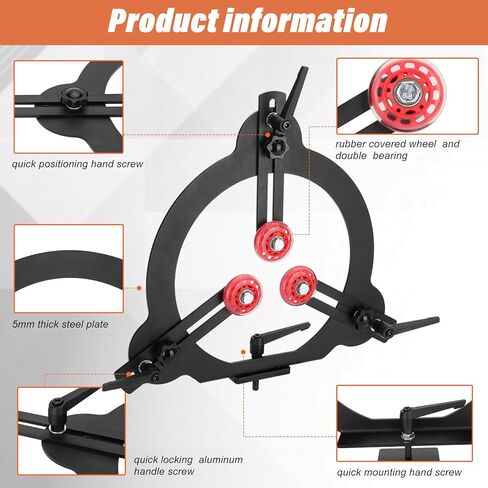 مسند ثابت لمخرطة الخشب لمخرطة متوسطة متأرجحة مقاس 12 بوصة، مثبت مخرطة خشب قابل للتعديل بثلاث نقاط، مسند ثابت لتحويل الخشب، يوفر دعمًا ثابتًا وتوازنًا للخشب in Kuwait