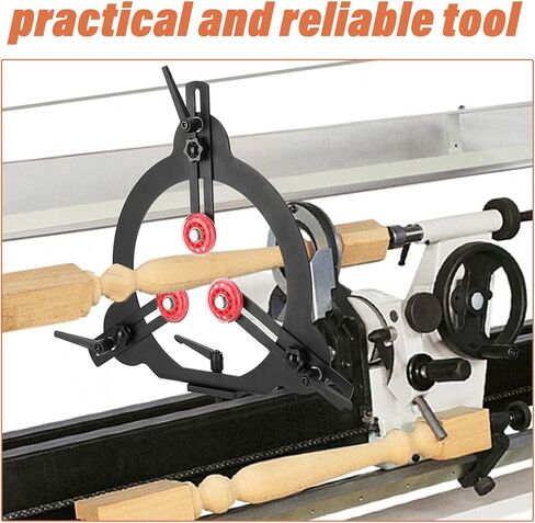 مسند ثابت لمخرطة الخشب لمخرطة متوسطة متأرجحة مقاس 12 بوصة، مثبت مخرطة خشب قابل للتعديل بثلاث نقاط، مسند ثابت لتحويل الخشب، يوفر دعمًا ثابتًا وتوازنًا للخشب in Kuwait