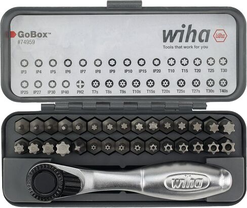 Wiha 74959 32 Piece GoBox Master Torx Bit Set with Mini Ratchet in Saudi Arabia