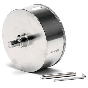 4 Inch (100mm) Diamond Hole Saw with Pilot Drill Bit for Glass Porcelain Tile Ceramics Marble and Granite