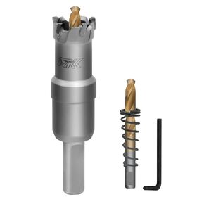 Tungsten Carbide Hole Saw for Hard Metal, Steel, Iron, Wood, Plastic with 1 Titanium-Plated Pilot Drill bit (64mm | 2-1/2'')