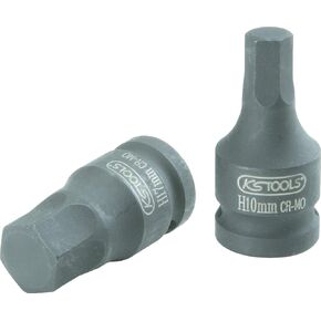 KS Tools 911.0991 1/2" Impact bit socket, hexagon, 7/16"
