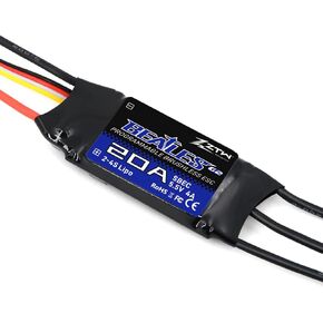 Beatles G2 20A ESC with Connectors SBEC Output 4A/5.5V for RC Fixed Wing Airplane 2-4S or DIY Project Need Electronic Speed Controller