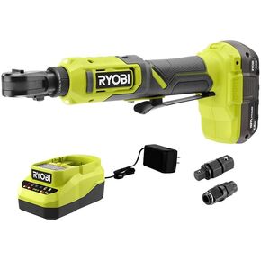 RYOBI 18V ONE+ Multi-Size Ratchet Kit Cordless 18 Volt W Battery & Charger, Green