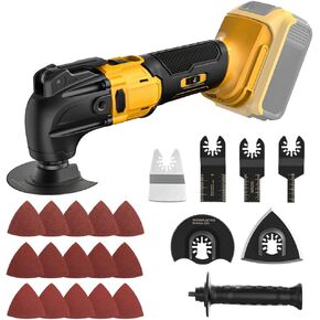 أداة تتأرجح متعددة لبطارية Dewalt 20V Max: أداة تتأرجح لاسلكية - 6 سرعات متغيرة 21000 OPM | محرك بدون فرش | شفرات قطع الخشب ووسادة الصنفرة مع الصفائح | الأداة فقط