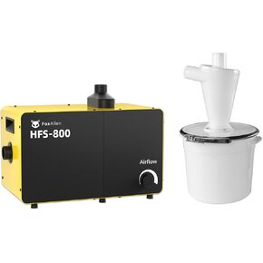 FoxAlien 800W Desktop Dust Collector HFS-800 with Dust Separator for CNC Cutting Woodworking, Air Filtration System with HEPA and Carbon Filter, Airflow Adjustable（110V）