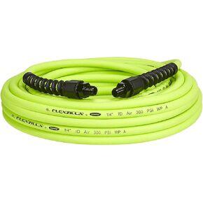 Flexzilla Pro Air Hose, 1/4 in. x 50 ft., Heavy Duty, Lightweight, Hybrid, ZillaGreen - HFZP1450YW2