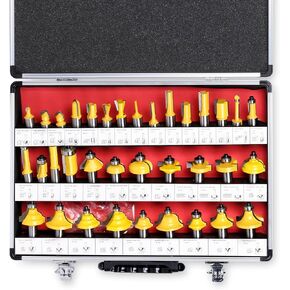 1/4 Shank Router Bit Set of 35 Pieces,Tungsten Carbide Router Bits Set,35B Woodworking Router Bit (1/4inch Shank, 35 Pieces) in Kuwait