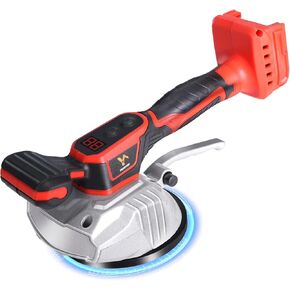 Cordless Tile Vibration Tools for Milwaukee 18V Battery, Yeartop Tiler Vibratior Leveling Machine Tile Installation Tool with 8 Adjustable Speed,Suction Cup,Digital Display for Floor,Tile,Wall (Red)
