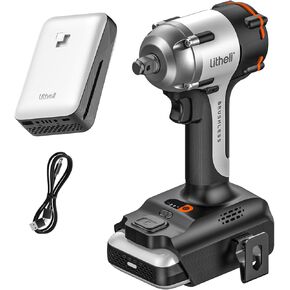 LiTHELi Cordless Impact Wrench 1/2 inch, 330 Ft-lbs(450N.m) Brushless High Torque Impact Gun, 20V Power Impact wrenches with 2.5Ah Battery for Home & Car