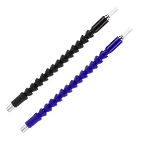 2 Pcs Flexible Drill Bit Extension 1/4, 11.6 inch Superbit Drill Bit Bendable Flexible Shaft Screwdriver Extension from Any Angle, Black & Blue