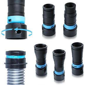 5 Dust Collection Hose Adapters Kit for Home and Shop Vacuum Hose System, Expanded Adapter Set Fits Most Woodworking Power Tools and Sanders, Compatible With Multi-Brands