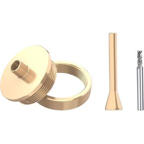 Template Guide Adapter, 3 Pcs Brass Router Template Bushing Guide Set – High Precision Router Guide Kit for Dovetailing, Hinge Routing, and Cutout Milling