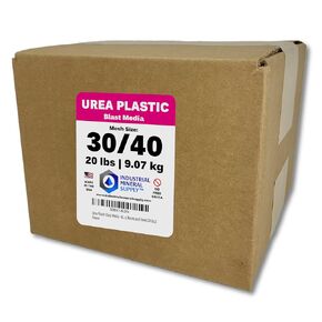 Urea Plastic Blast Media - Mesh Size 30/40 - Plastic Abrasive for Stripping Paint and Removing Coatings from Cars, Aircraft, Trucks, Trailers, Trains, Vans, Buses and Steel (5 lbs.)