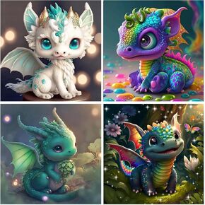 VeGuude RYMILIE Diamond Painting Kits for Adults - 3 Pack Artwork DIY 5D Diamond Art Kits Full Drill Diamond Dots Paintings with Diamonds Gem Art and Crafts Home Decor 12x16inch