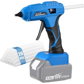 مسدس غراء ساخن لاسلكي 100 وات لبطارية ماكيتا 18 فولت، مسدس غراء كهربائي كامل الحجم، مسدس غراء لاسلكي مع 20 قطعة أعواد غراء ساخنة كاملة الحجم للصياغة والأعمال اليدوية والإصلاحات (البطارية غير متضمنة) in Kuwait