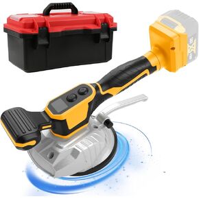 Tile Vibration Machine For Dewalt 20V Battery, 8 Speeds Adjustable Suction Cup Tile Vibration Tool, Automatic Leveling Hand-held Tile Tiling Machine, Digital Display & Lock Design (Tool Only)