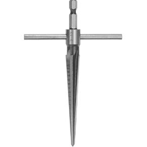 T Hand Tapered Reamer Tool 1/8"-1/2" (3-13mm) 6 Fluted Chamfer Bridge Pin Hole Handheld Metal Taper Reamers with T-Handle for Woodworker Guitar Luthier Deburring Tools