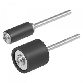 uxcell 1/2 Inch & 1/4 Inch Drum Rubber Mandrels 2.35mm Shank Sanding Sleeve Holder for Rotary Tools