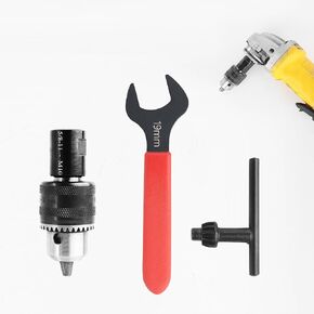 5/8-11 Angle grinding machine special conversion chuck, 1.5-10mm diameter metal drill chuck with fixed converter and quick replacement, stable use, can replace electric drill holes