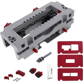 Milescraft 1229 Hinge Jig PLUS – Dual Clamping Door Hinge Jig/Mortiser. Rout Door Hinges of 2.5" to 4.5". Strike/Latch Plates Included for Standard North America Style Doors