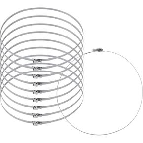5 بوصات - عبوة من 10 - مشابك أنابيب فولاذية قابلة للتعديل من الفولاذ المقاوم للصدأ - مشبك تهوية للمجفف - مشبك أنابيب لمجاري الهواء، السيارات - أدوات شد خرطوم المحرك الدودي in Kuwait