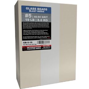 INTERACTIVIA #5 Glass Beads - 19 lb or 8.6 kg - Blasting Abrasive Media (Medium to Course)
