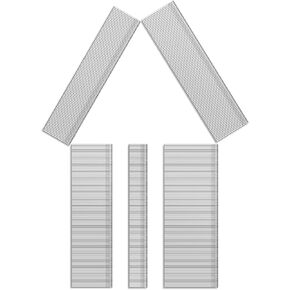 Toicann18 Gauge Galvanized Brad Nails(2",1-1/2",1-1/4",1",5/8") 18 GA Universal Nail Gun Nails for Pneumatic, Electric Brad Nailer (1000)