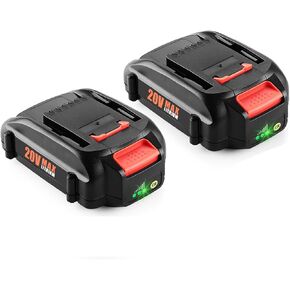 2Pack 4.0Ah Replacement Worx Battery 20v, Compatible with Worx 20V Battery WA3578 WA3575 WA3520 WA3525 WG151s WG155s WG251s WG255s WG540s WG890 Cordless Power Tools