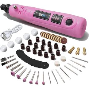 NEWONE Mini Cordless Rotary Tool Kit,3.6V Small Rechargeable Rotary Kit with 86 Accessories,3-Speed USB Charging Rotary Carving Tool for Sanding,Drilling,Cutting,Polishing,Etching,Engraving,DIY Crafts