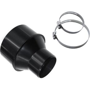 4" to 2-1/2" Hose Cone Reducer Attachment for Dust Hoses and Dust Collection Systems, Dust Collection Reducer Fitting with 2 Stainless Steel Clamps