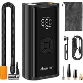 منفاخ إطارات محمول للسيارة من AVID POWER، ضاغط هواء لاسلكي مع بطارية 4500 مللي أمبير في الساعة ومحول تيار مستمر 12 فولت، مضخة هواء لإطارات السيارات والدراجات النارية والدراجات الهوائية والكرة والأشياء القابلة للنفخ الصغيرة مع أوضاع ذكية in Kuwait