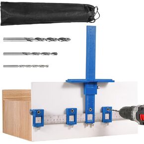 Cabinet Hardware Jig, Cabinet Handle Template Tool, Cabinet Jig for Handles and Pulls, Wood Drilling Dowelling Guide for Installation of Door and Drawer Front Knobs