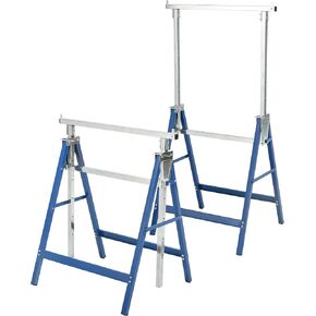 YITAHOME Folding Saw Horses 2 Pack, 8 Speed Adjustable Legs Sawhorse Stand, 4 x 4 Metal Top, Heavy Duty Pro Bench for Woodworking, Carpenters, Contractors