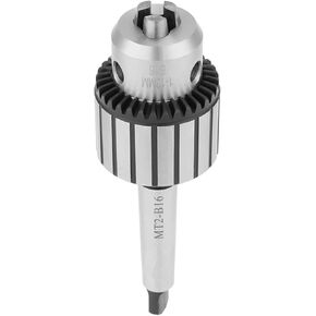 Mini Lathe Drill Chuck,1-13mm Capacity Carbide Steel MT2-B16 Arbor Key Type Drill Chuck Mini Lathe Tool