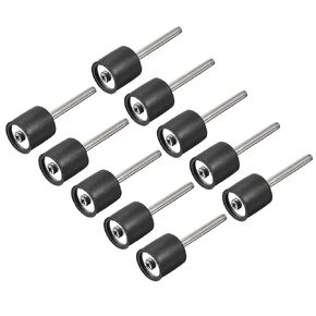 uxcell 1/2 Inch Drum Rubber Mandrels 1/8 Inch Shank Sanding Sleeve Holder for Rotary Tools 10 Pcs