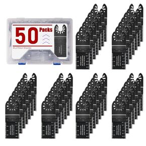 Adust 50 Wood Multitool Blades Kit Multi Tools Blades Oscillating Saw Blades Fit Dewalt Tools Ryobi Bosch Ridgid Milwaukee Rockwell Fein Multimaster Craftsman Oscillating Tool Blades (50)